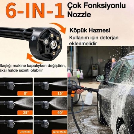 STAR-EL Yeni Çift Akü Şarjlı Yüksek Basınçlı Oto Araba Bahçe Halı Yıkama Ve Temizleme Tabancası Makinesi