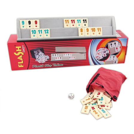 Miniklabtoys 1010129 Flash Plastik Okey Takımı ,Star Okey