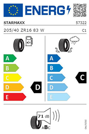 Starmaxx 205/40 R16 TL 83W REINF. ULTRA SPORT ST760 Yaz Lastiği (Üretim Tarihi:2024)