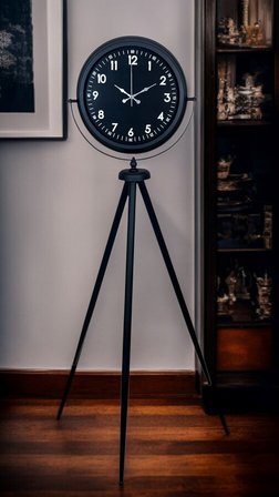 Royal Black Tripod Ayaklı Modern Tasarım Saat