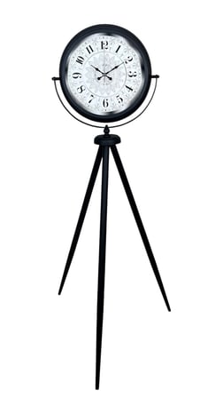 Siyah Desenli Şık Tripod Ayaklı Saat