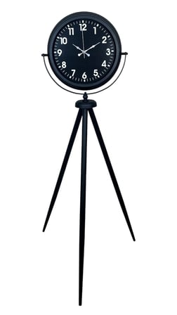 Siyah Asil Standart Stil Tripod Ayaklı Saat