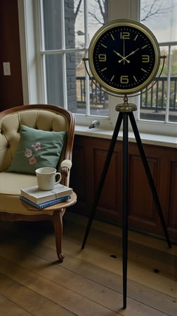 Zamanın Asaleti Eskitme Tripod Ayaklı Saat