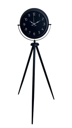 Sade Siyah Tripod Ayaklı Saat