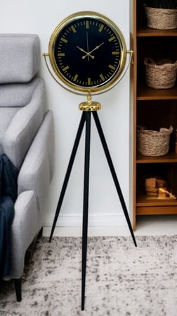 Eskitme Tripod Ayaklı Dekoratif Saat