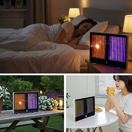 Sylar Sivrisinek Öldürücü Lamba Şarjlı Sivrisinek Kovucu Sessiz ve Güçlü Sivrisinek Tuzağı UV Işıklı Sinek Kıran WD023