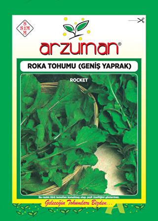 GENİŞ YAPRAK ROKA TOHUMU 10 GR ORT 3000 AD TOHUM