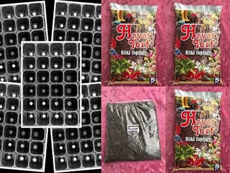 YERLİ 10 ÇEŞİT YEŞİLLİK TOHUM SETİ-3 ORT 1000 AD TOHUM + VİYOL, TORF, GÜBRE