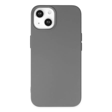 İphone 14 Kılıf Nano İçi Kadife Silikon - Gri