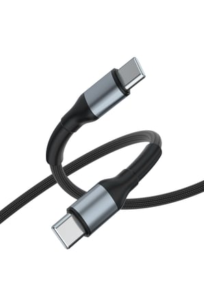 60W PD 3A Type-C to Type-C Naylon Örgülü Hızlı Şarj ve Data Kablosu