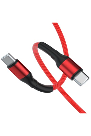 60W PD 3A Type-C to Type-C Naylon Örgülü Hızlı Şarj ve Data Kablosu