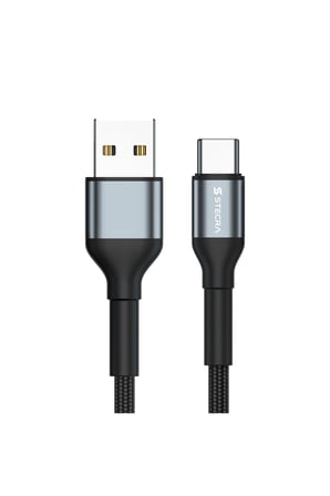 USB-A to Type-C Örgülü Hızlı Şarj ve Data Kablosu