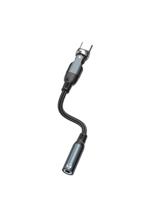 540° Döner Type-C to 3.5 mm AUX Hi-Fi DAC Kulaklık Adaptörü Mikrofon Destekli 10 cm