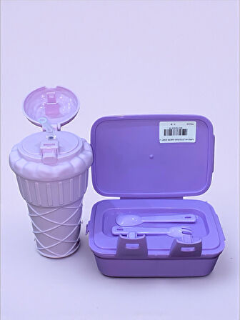 My Little Pony 4 Bölmeli Beslenme Kutusu Dondurma Şeklinde 500 ml Matara