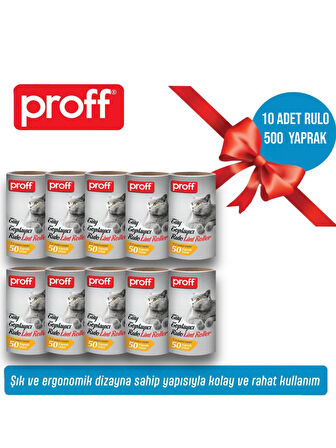 Tüy Toplayıcı 10’Lu Yedek Rulo (10X50 = 500 YAPRAK)