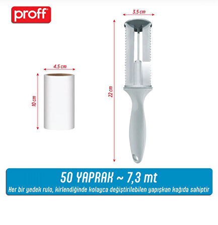 Tüy Toplayıcı 10’Lu Yedek Rulo (10X50 = 500 YAPRAK)