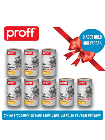Tüy Toplayıcı 8’Li Yedek Rulo (8X50 = 400 YAPRAK)