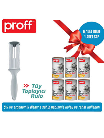 Tüy Toplayıcı 6’Li Yedek Rulo Aparat (6X50 = 300 YAPRAK)