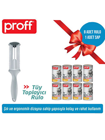 Tüy Toplayıcı 8’Li Yedek Rulo Aparat (8X50 = 400 YAPRAK)