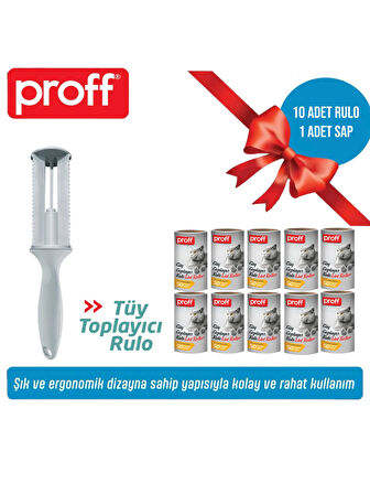 Tüy Toplayıcı 10’Li Yedek Rulo Aparat (10X50 = 500 YAPRAK)