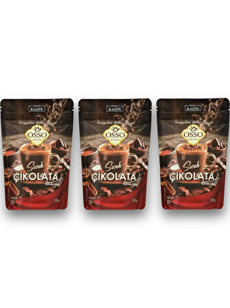 Osso 3’lü Sıcak Çikolata(3X200=600Gr)