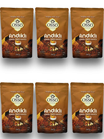Osso 6’li Fındıklı Osmanlı Dibek Kahvesi(6X200=1200gr)