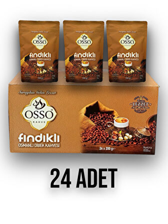 Osso 24'lü Fındıklı Osmanlı Dibek Kahvesi(24X200=4800gr)