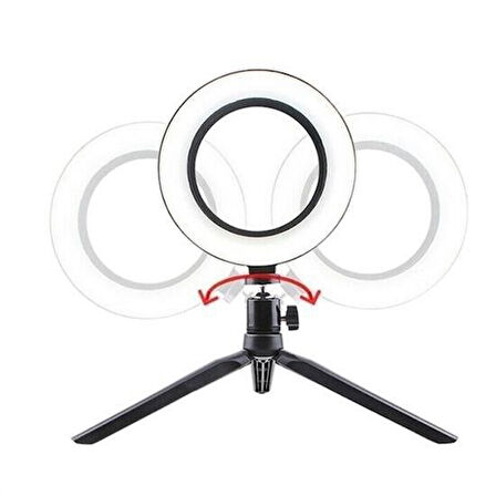 Sylar 8inç 20cm Selfie  Stüdyo Video Fotoğraf Ring Light  Tripod Led Halk