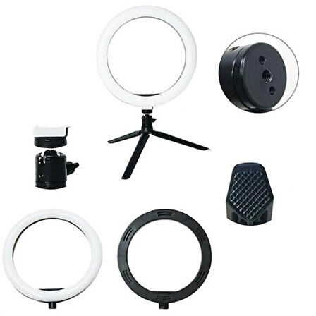 Sylar 10inç 26cm Youtube Instagram Tiktok Selfie  Stüdyo Video Fotoğraf Ring Light  Tripod Led Hal