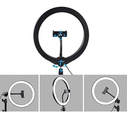Sylar 10inç 26cm Youtube Instagram Tiktok Selfie  Stüdyo Video Fotoğraf Ring Light  Tripod Led Hal