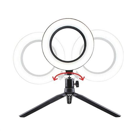 Sylar 10inç 26cm Youtube Instagram Tiktok Selfie  Stüdyo Video Fotoğraf Ring Light  Tripod Led Hal