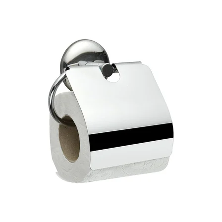  Yapışkanlı Paslanmaz Metal Kapaklı Wc Tuvalet Kağıdı Standı