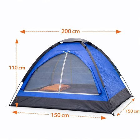 Sylar 2 Kişilik Kamp Çadırı Manuel Kurulum Düz Kapılı Outdoor Dayanıklı Kamp Doğa Çadırı 200 x 150 x 110