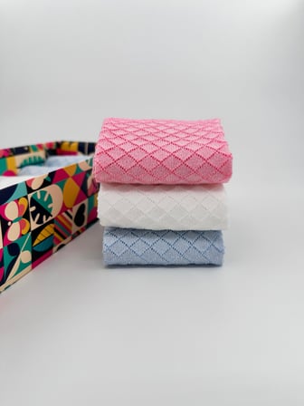 Stocalze Kadın Patik Çorap Pamuklu Terletmez Geometrik Desenli Pembe Beyaz Mavi 35-39