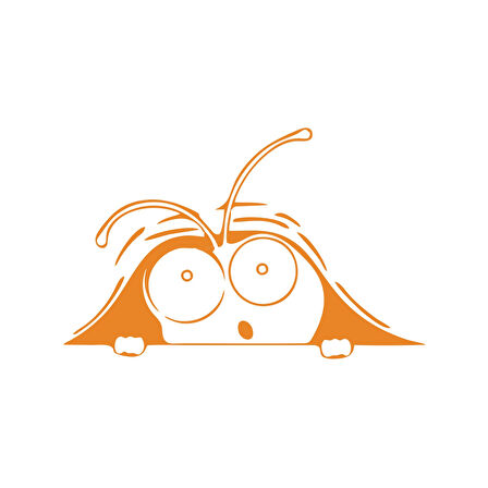 Karınca Araba Sticker 17x17 Cm Turuncu