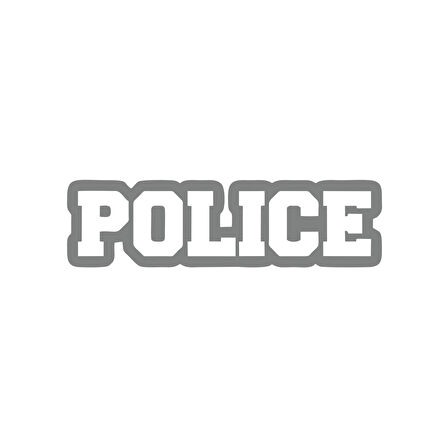 Police Araba Stickeri 17x17 Cm Gri