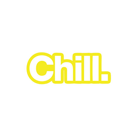 Chill. Araba Sticker 17x17 Cm Sarı