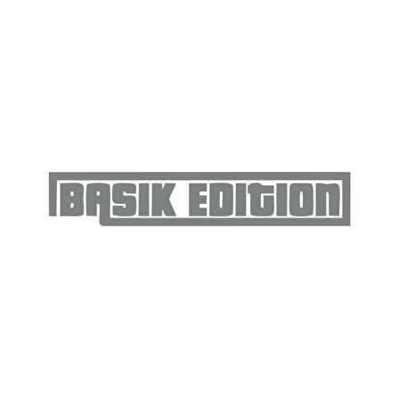 Basık Edition Araba Sticker 17x17 Cm Gri