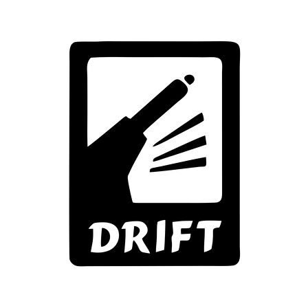 Drift Araba Sticker 17x17 Cm Siyah