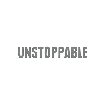 Unstoppable Araba Sticker 17x17 Cm Gri