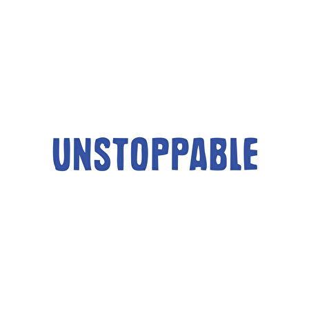 Unstoppable Araba Sticker 17x17 Cm Mavi