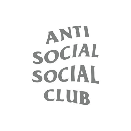 Anti Social Club Araba Sticker 17x17 Cm Gri