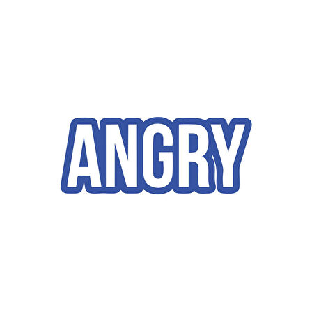 Angry Araba Sticker 17x17 Cm Mavi
