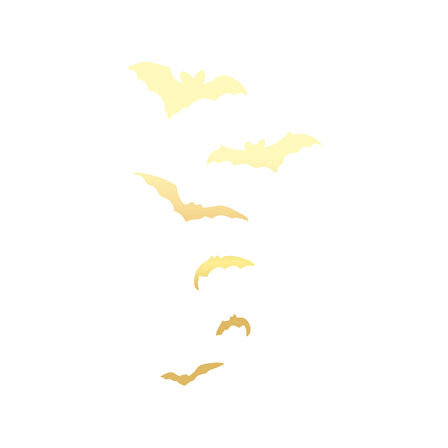 Yarasalar Araba Sticker 17x17 Cm Gold