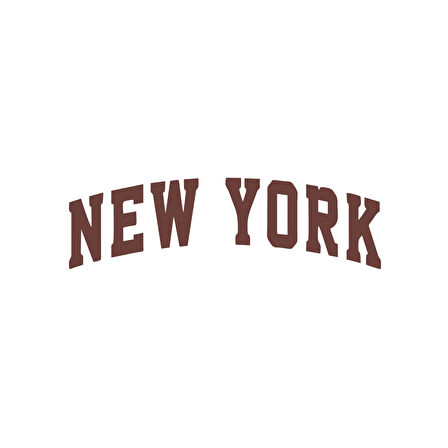 New York Araba Sticker 17x17 Cm Kahverengi