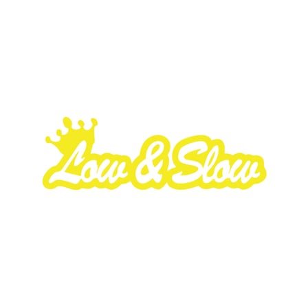 Low&Slow Araba Sticker 17x17 Cm Sarı