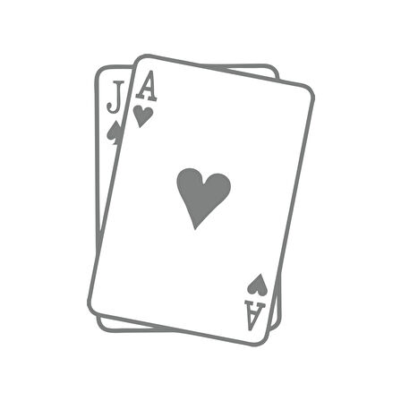 İskambil Kağıdı Araba Sticker 17x17 Cm Gri