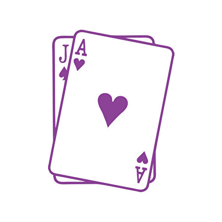 İskambil Kağıdı Araba Sticker 17x17 Cm Mor