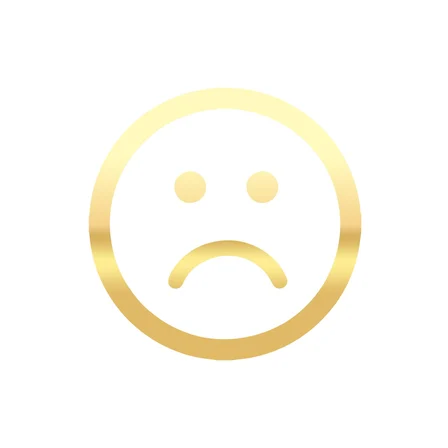 Üzgün Emoji Araba Sticker 17x17 Cm Gold