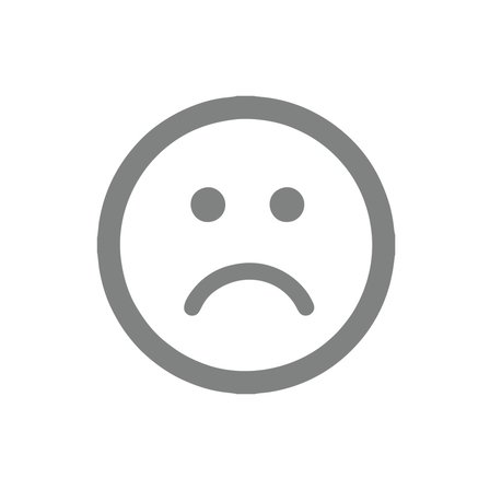 Üzgün Emoji Araba Sticker 17x17 Cm Gri